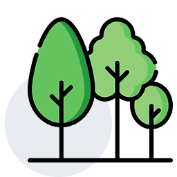 illustration of 3 trees signifying the "Keep America Beautiful" initiatives that MCashAdvance contributes to