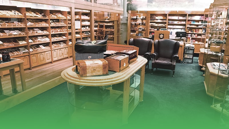 Diverse selection of cigars showcased in cigar shop offering wide range options enthusiasts.