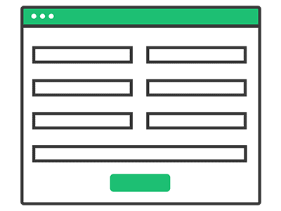 Diagram of an MCA application form in a web browser